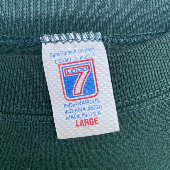 Vintage 90s Green Bay Packers Graphic Crewneck Sweatshirt Large Logo 7 Green NFL - Picture 4 of 5